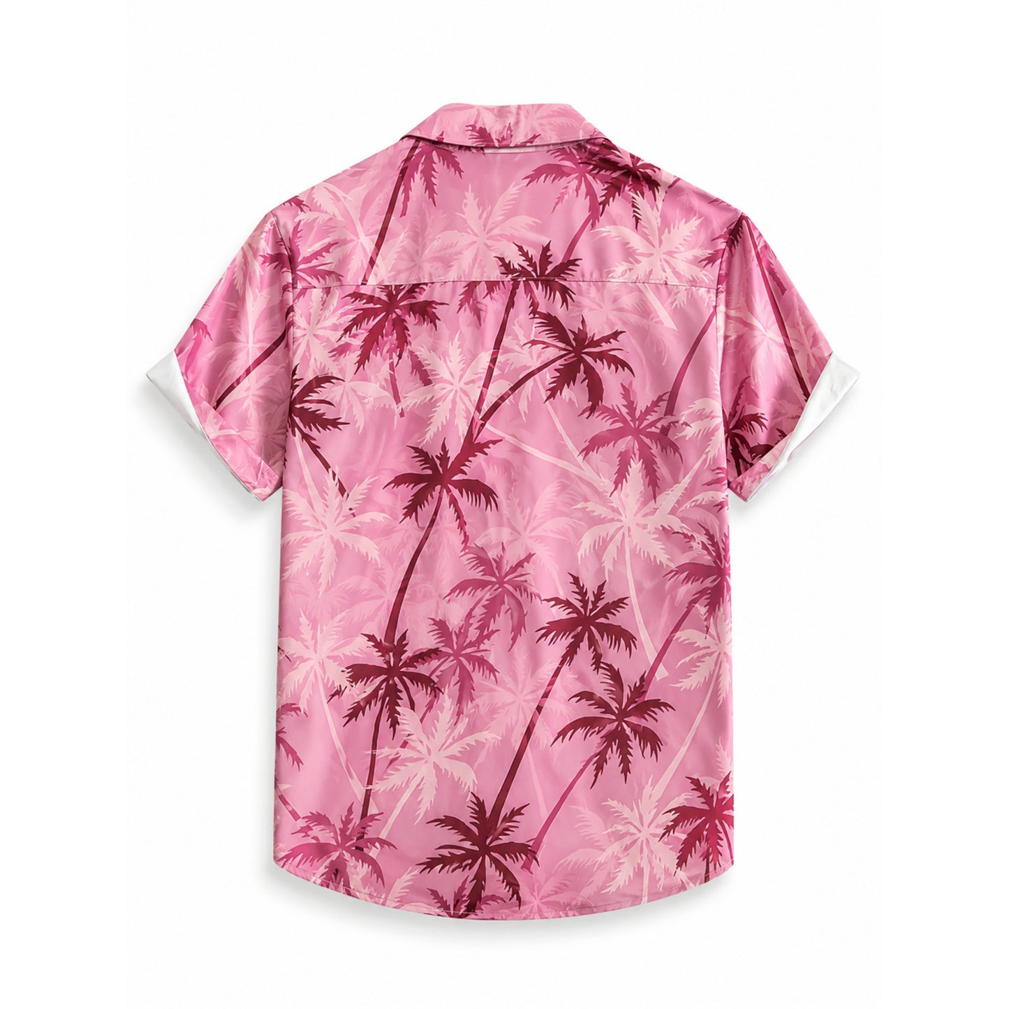 Coconut Tree Pattern Button-Up Shirt