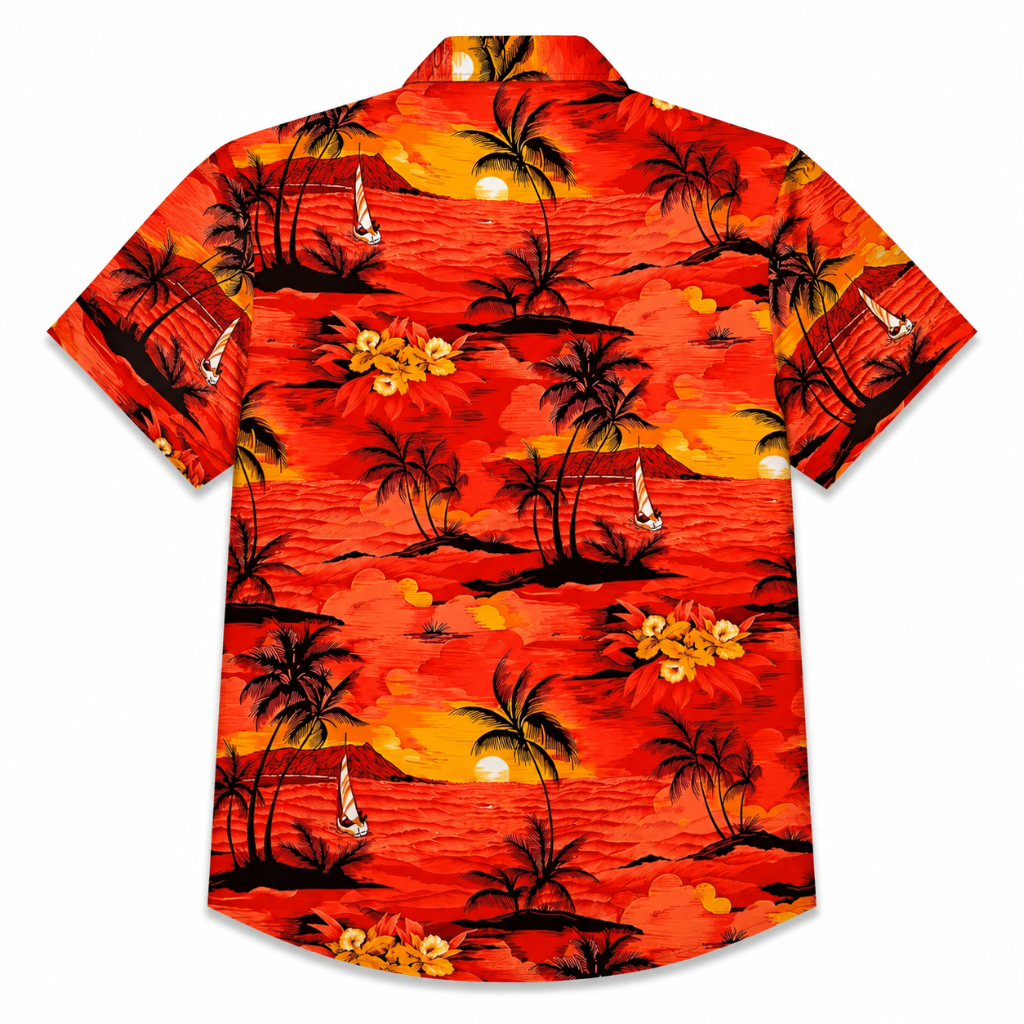 Plus Size Tropical Sunset Hawaiian Shirt