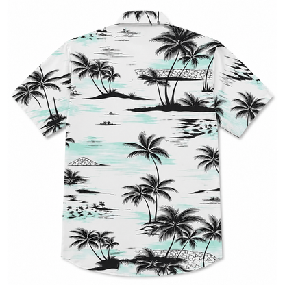 Hawaiian Style Short Sleeve Button-Up Shirt