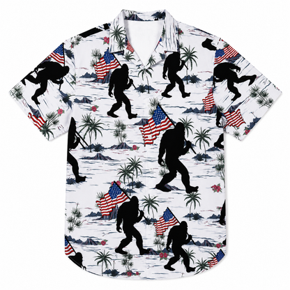 Orangutan Flag Hawaiian Button-Up Shirt