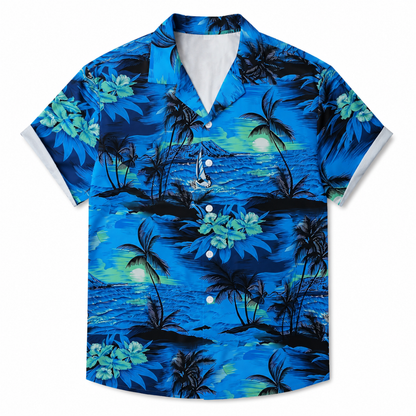 Minimal Beach Style Summer Button-Up Shirt