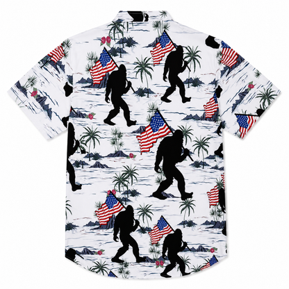 Orangutan Flag Hawaiian Button-Up Shirt