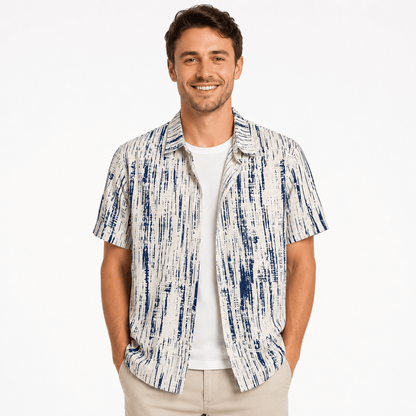 Tie-Dye Print Hawaiian Summer Shirt