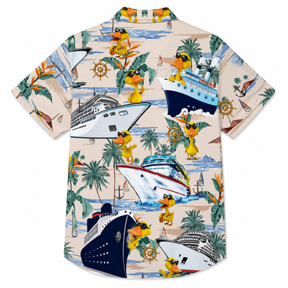 Duck Print Tropical Cruise Button Shirt