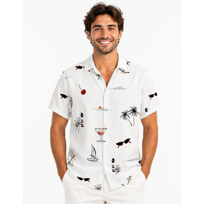 Tropical Vibe Button-Up Shirt