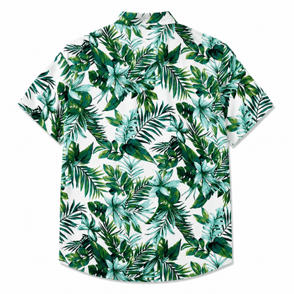 Tropical Leaf Hawaiian Beach Shirt