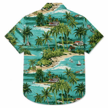 3D Tropical Print Casual Hawaiian Street Shirt