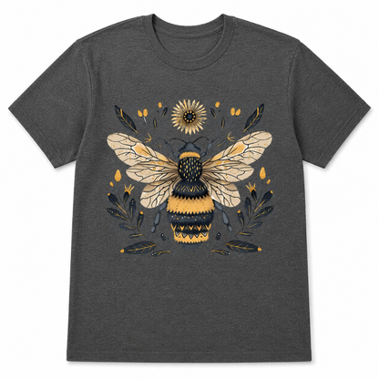 Vintage Bee Botanical Graphic Tee for Women