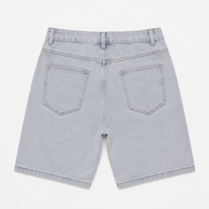 Men's Distressed Printed Denim Shorts