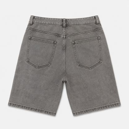 Men's Distressed Printed Denim Shorts