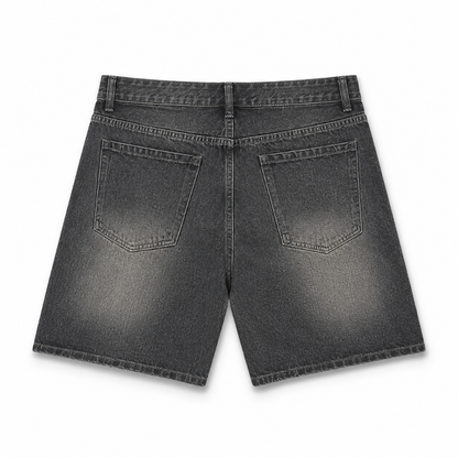 Men's Ripped Wide Leg Denim Shorts