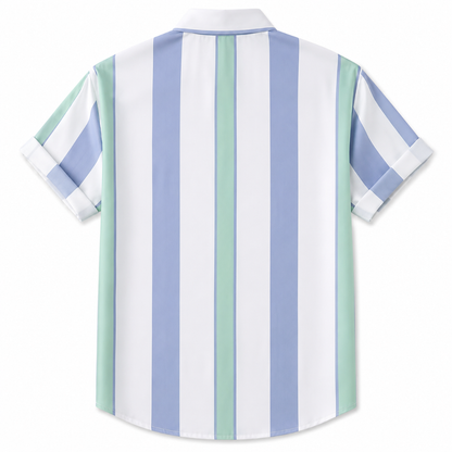 Men's Striped Resort Button-Up Shirt
