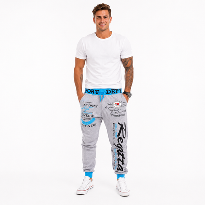 Men's Drawstring Elastic Waist Sports Trousers