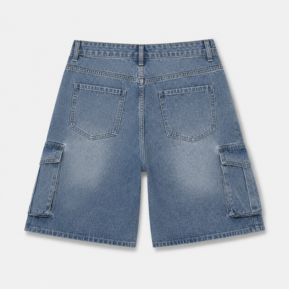 Retro Elastic Cargo Shorts