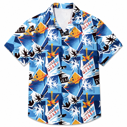 Tropical Button-Up Beach Vacation Shirt