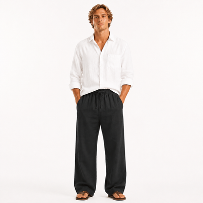 Men’s Linen Loose-fit Long Pants