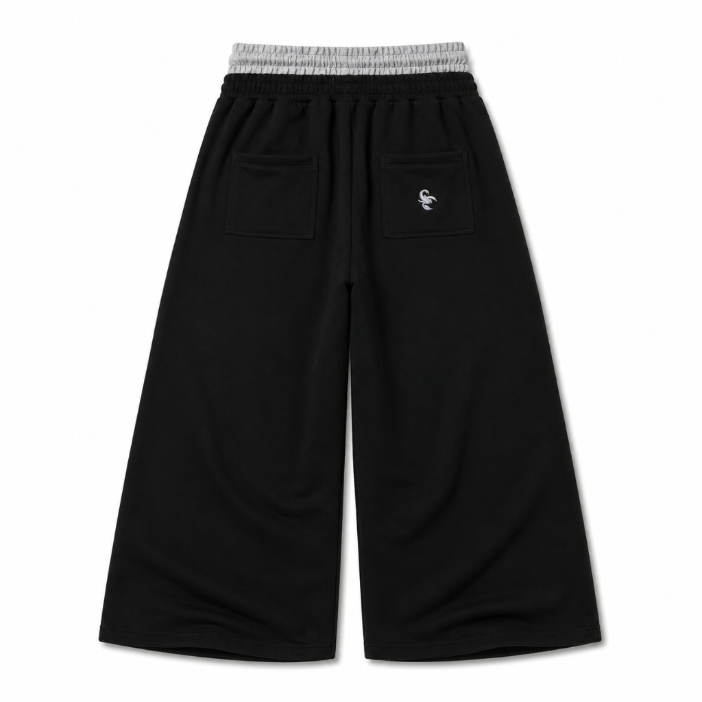 Mens Double Waisted Ruched Sweatpants