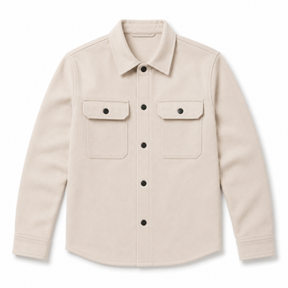 Men's Overshirt Jacket with Button Closure