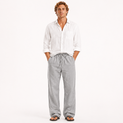 Men’s Linen Loose-fit Long Pants