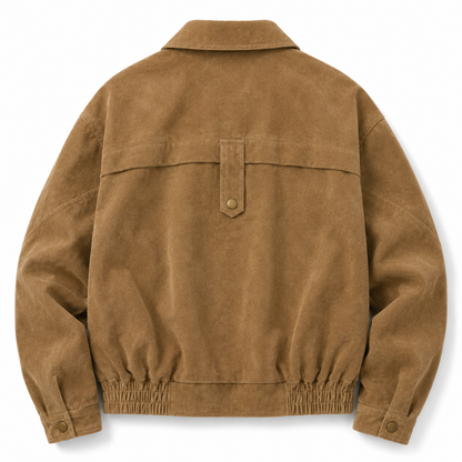 Vintage Faux Leather Oversized Bomber Jacket