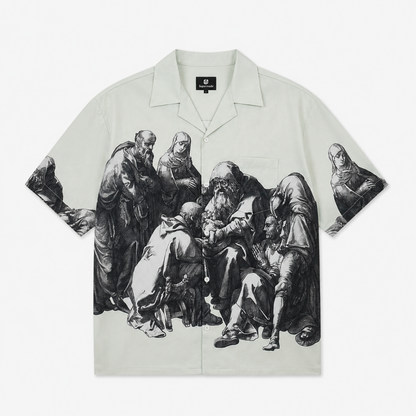 Renaissance Sketch Art Cuban Shirt