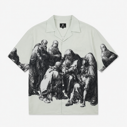 Renaissance Sketch Art Cuban Shirt