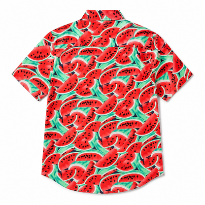 Watermelon Print Tropical Casual Summer Shirt