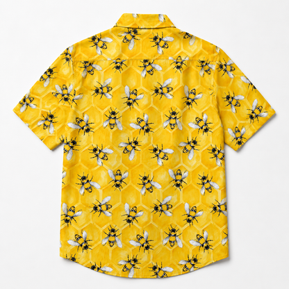 Plus Size Honey Bee Hawaiian Shirt