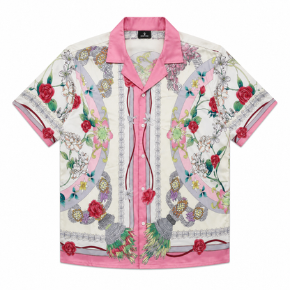 Floral Satin Cuban Shirt