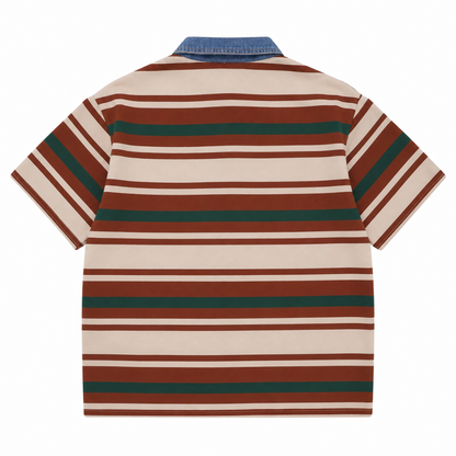 Vintage Striped Men's Polo Shirt