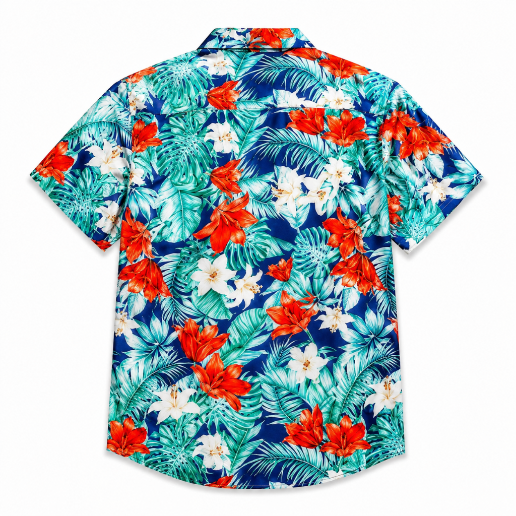 Tropical Floral Hawaiian Beach Shirt