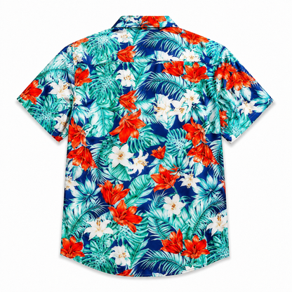 Tropical Floral Hawaiian Beach Shirt