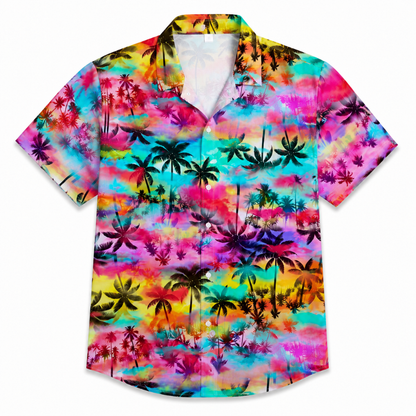 Vibrant Tropical Palm Tree Hawaiian Shirt