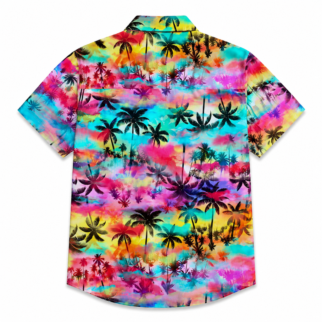 Vibrant Tropical Palm Tree Hawaiian Shirt
