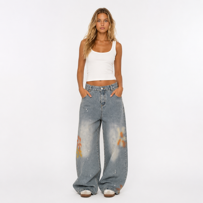 Slub Wash Machete Dye Denim Jeans