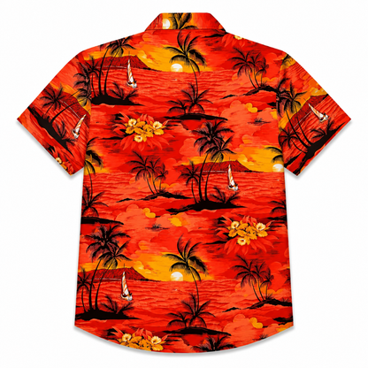 Plus Size Tropical Sunset Hawaiian Shirt