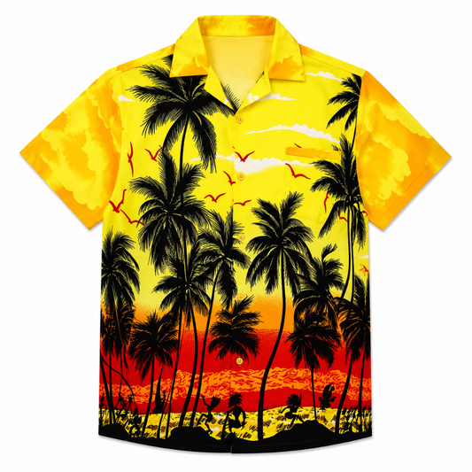 Retro Sport Graphic Button Shirt