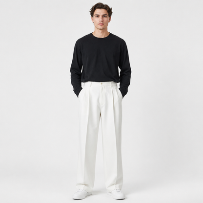 Men's Wide-Leg Casual Trousers