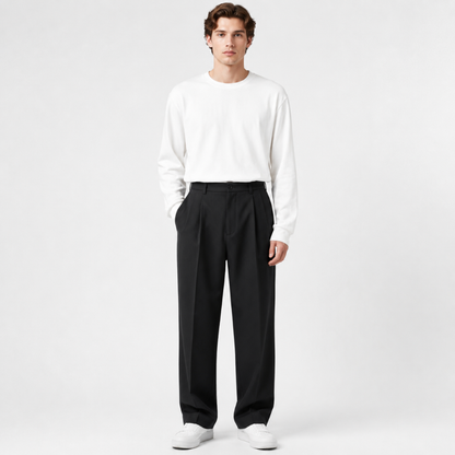 Men's Wide-Leg Casual Trousers