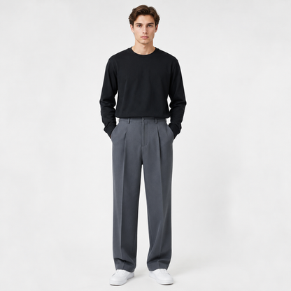 Men's Wide-Leg Casual Trousers