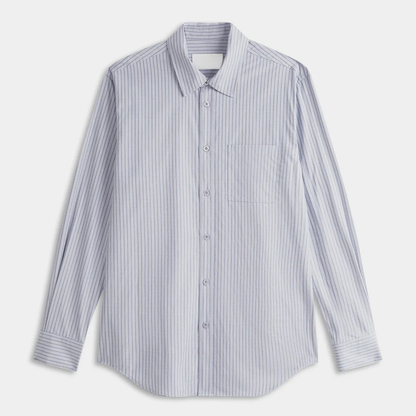 Men's Classic Cotton Stripe Button-Up Shirt